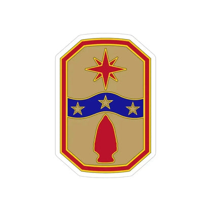 371 Sustainment Brigade (U.S. Army) REVERSE PRINT Transparent Die-Cut STICKER 5 Inch Die-Cut Transparent - The Sticker Space