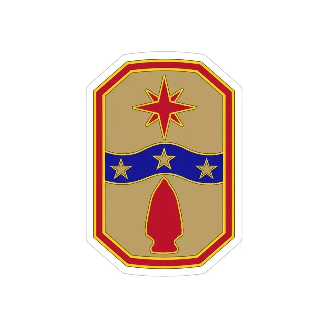 371 Sustainment Brigade (U.S. Army) REVERSE PRINT Transparent Die-Cut STICKER 6 Inch Die-Cut Transparent - The Sticker Space