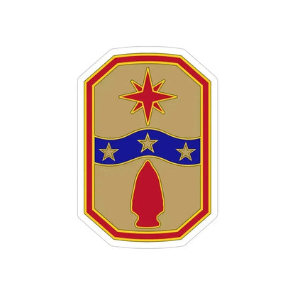 371 Sustainment Brigade (U.S. Army) REVERSE PRINT Transparent Die-Cut STICKER 6 Inch Die-Cut Transparent - The Sticker Space