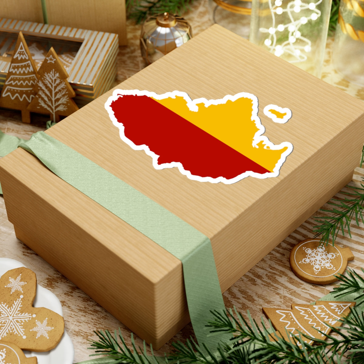 Flag map of Moravia (Czech Republic) STICKER Vinyl Kiss-Cut Decal