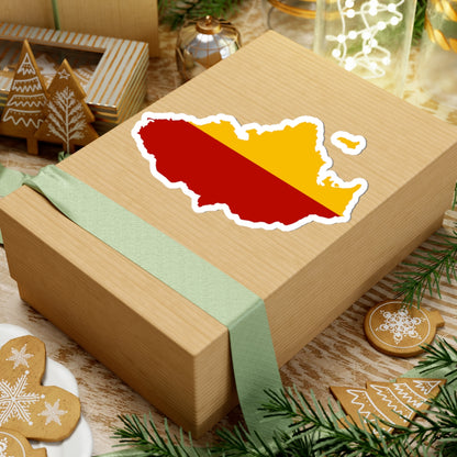 Flag map of Moravia (Czech Republic) STICKER Vinyl Kiss-Cut Decal