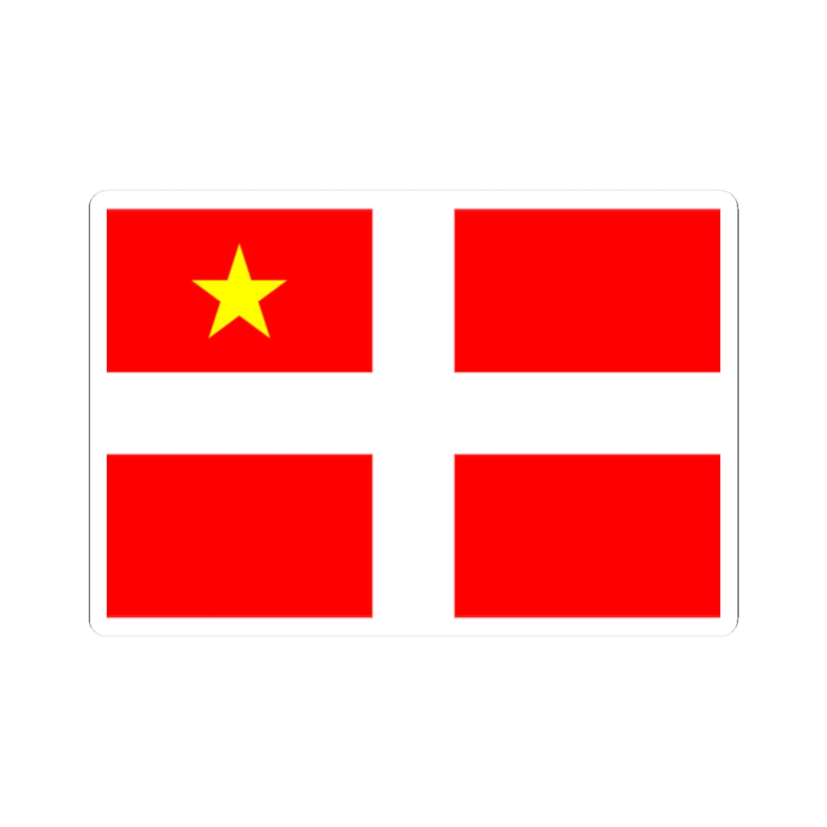 Flag of Chambery (France) STICKER Vinyl Kiss-Cut Decal