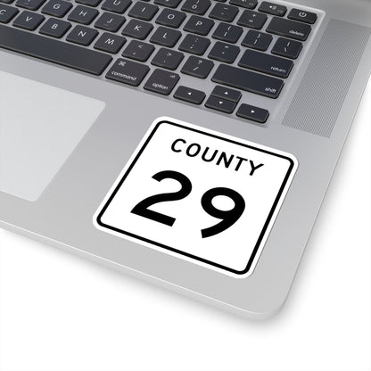 County 29 square (Minnesota) (Road Sign) STICKER Vinyl Kiss-Cut Decal