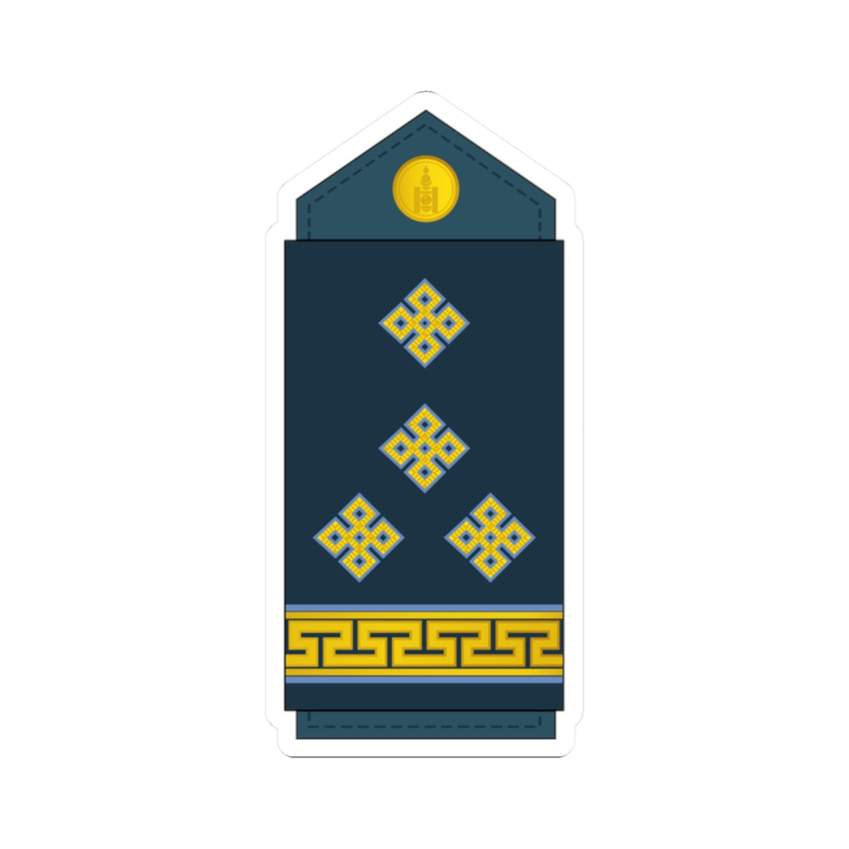 10.Mongolian Air Force CPT (Mongolia) (Military Rank) STICKER Vinyl Kiss-Cut Decal