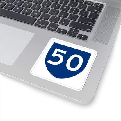 PR primary 50 (Puerto Rico) (Road Sign) STICKER Vinyl Kiss-Cut Decal