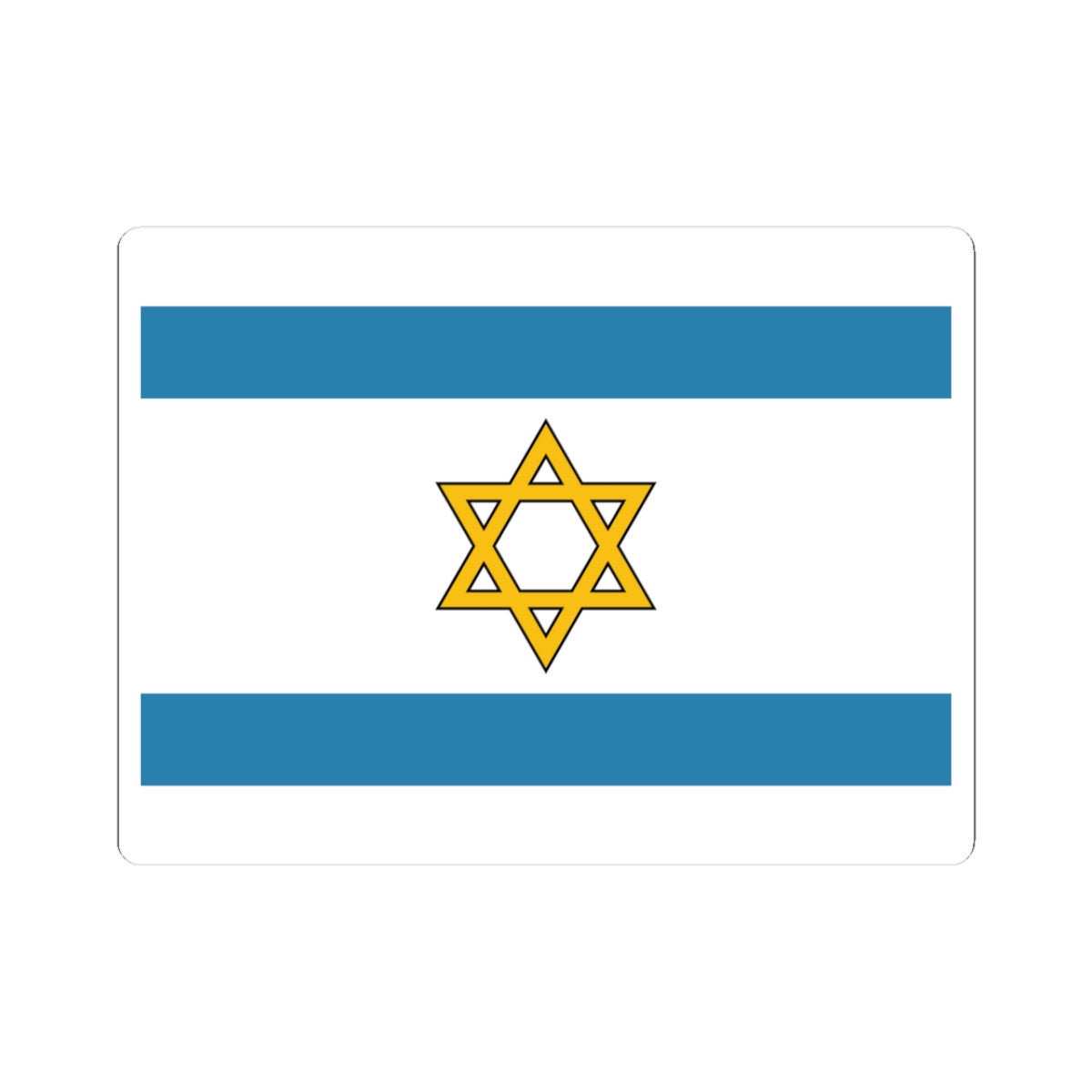 Flag of South Levant Dark Colors 3-2 (Israel) STICKER Vinyl Kiss-Cut Decal
