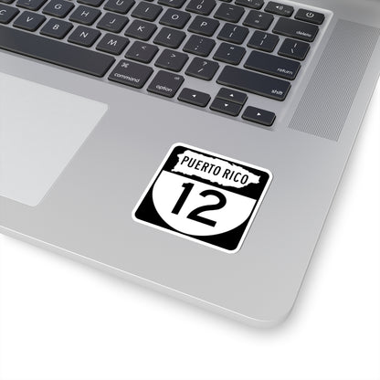 PR old 12 (Puerto Rico) (Road Sign) STICKER Vinyl Kiss-Cut Decal
