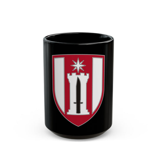 372 Engineer Brigade (U.S. Army) Black Coffee Mug-15oz-The Sticker Space