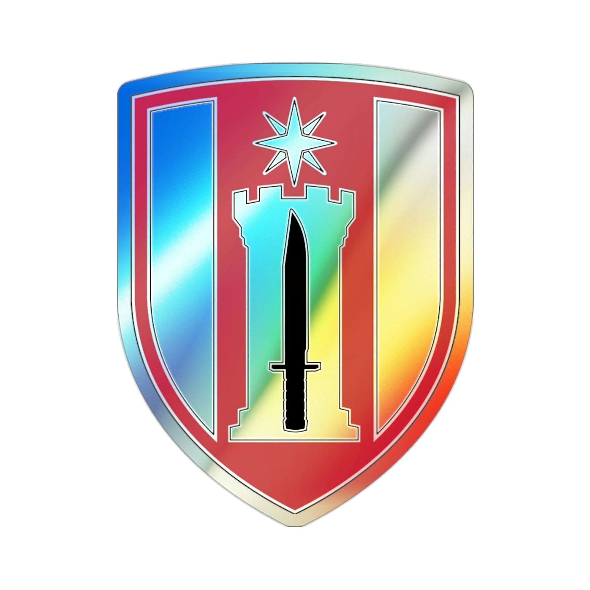 372 Engineer Brigade (U.S. Army) Holographic STICKER Die-Cut Vinyl Decal-2 Inch-The Sticker Space