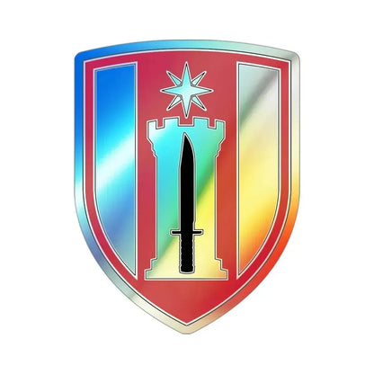 372 Engineer Brigade (U.S. Army) Holographic STICKER Die-Cut Vinyl Decal 3 Inch Holographic - The Sticker Space