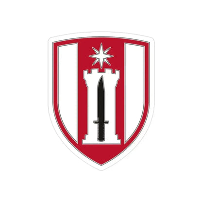372 Engineer Brigade (U.S. Army) REVERSE PRINT Transparent Die-Cut STICKER 2 Inch Die-Cut Transparent - The Sticker Space
