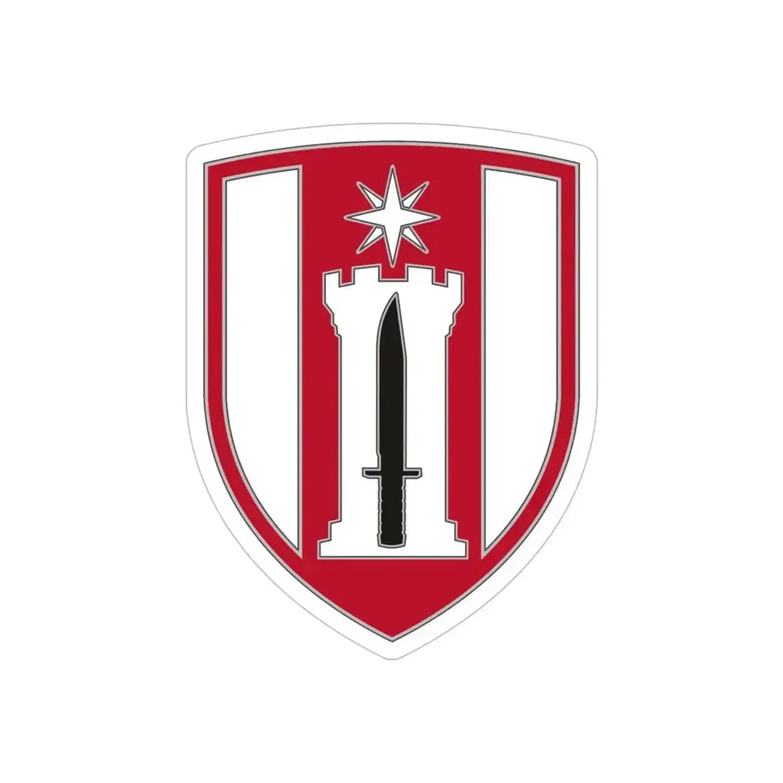 372 Engineer Brigade (U.S. Army) REVERSE PRINT Transparent Die-Cut STICKER - The Sticker Space