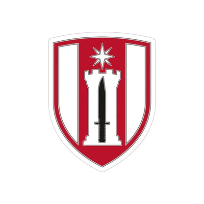 372 Engineer Brigade (U.S. Army) REVERSE PRINT Transparent Die-Cut STICKER - The Sticker Space