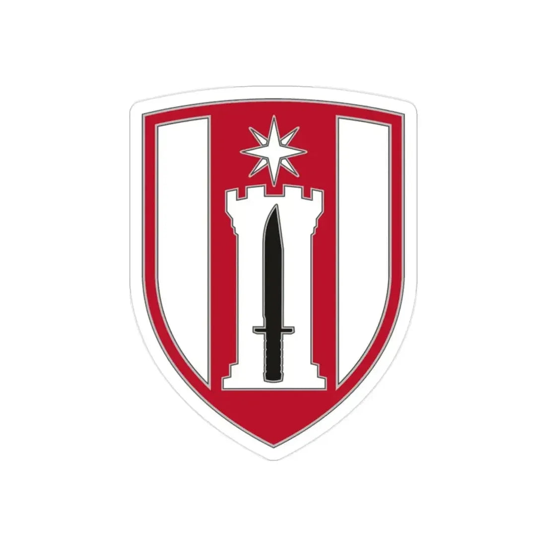 372 Engineer Brigade (U.S. Army) REVERSE PRINT Transparent Die-Cut STICKER - The Sticker Space
