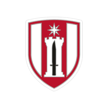 372 Engineer Brigade (U.S. Army) REVERSE PRINT Transparent Die-Cut STICKER - The Sticker Space