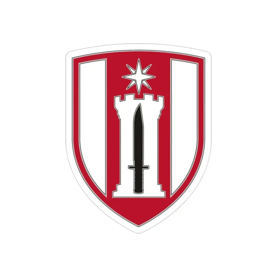 372 Engineer Brigade (U.S. Army) REVERSE PRINT Transparent Die-Cut STICKER - The Sticker Space