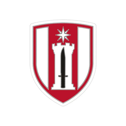 372 Engineer Brigade (U.S. Army) REVERSE PRINT Transparent Die-Cut STICKER - The Sticker Space
