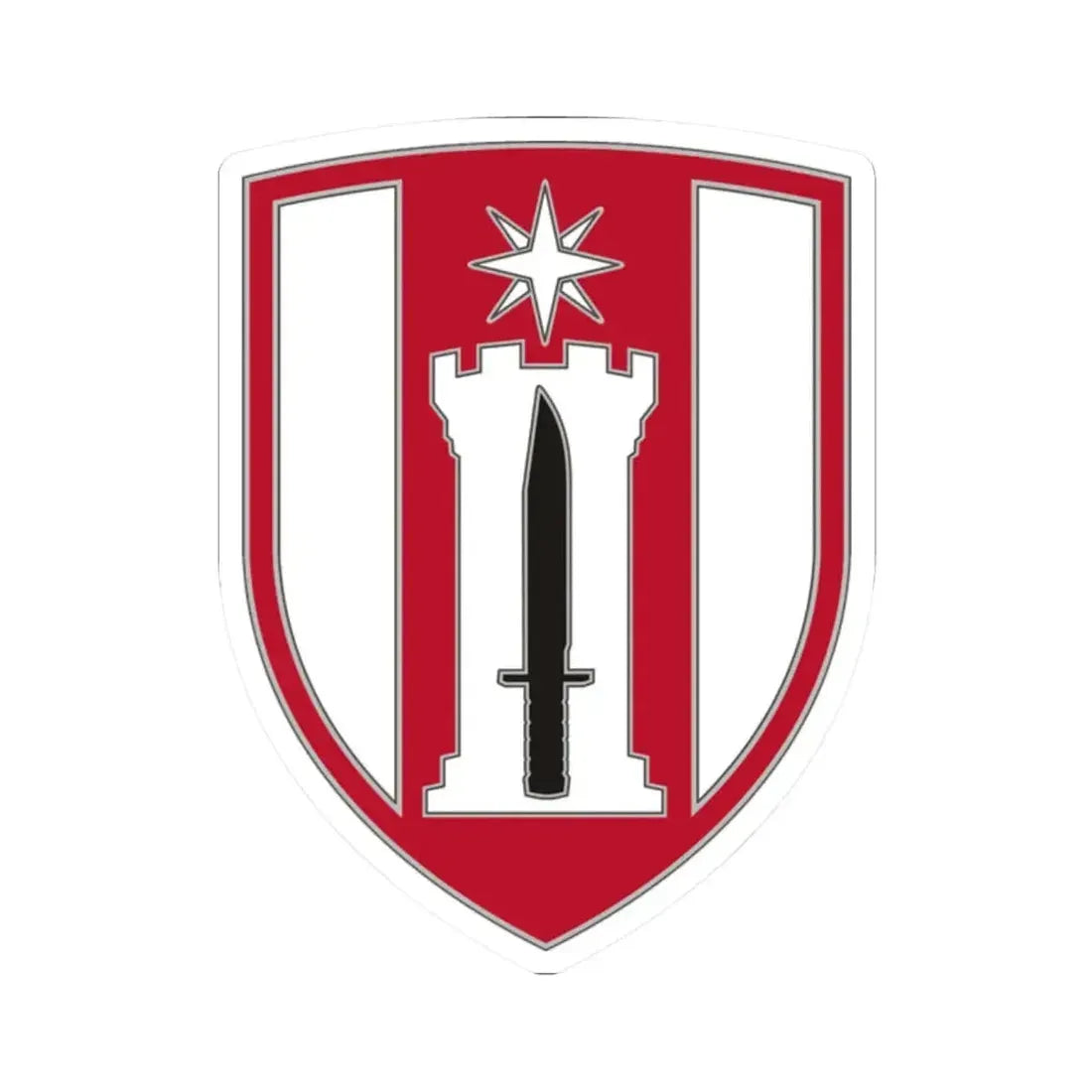 372 Engineer Brigade (U.S. Army) STICKER Vinyl Kiss-Cut Decal 2 Inch White - The Sticker Space