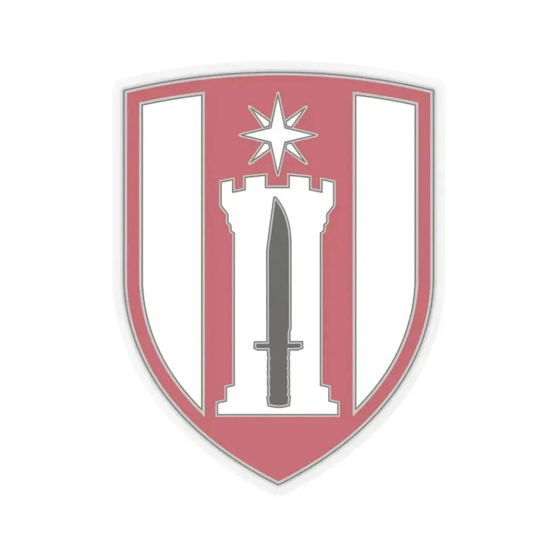 372 Engineer Brigade (U.S. Army) STICKER Vinyl Kiss-Cut Decal 3 Inch Transparent - The Sticker Space
