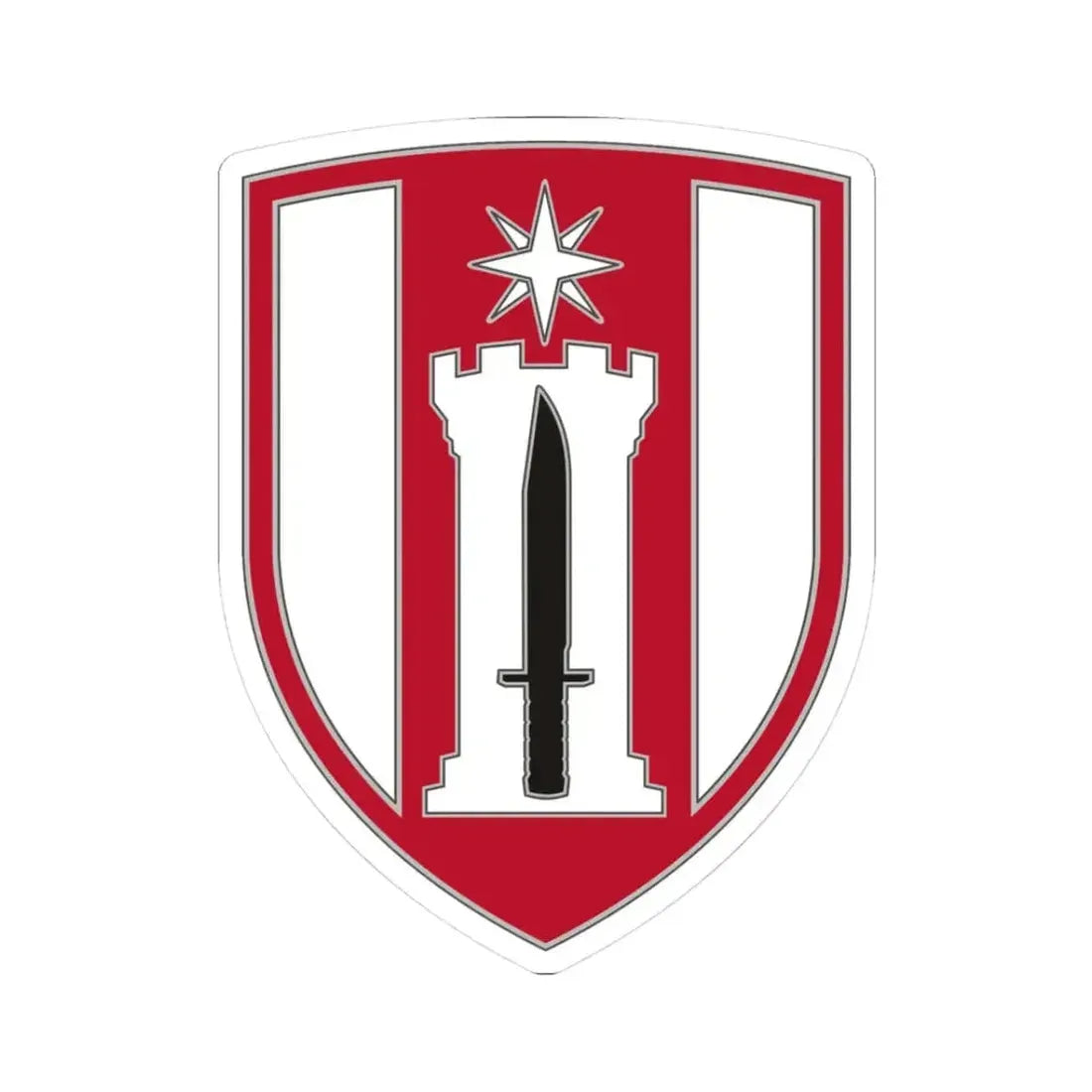 372 Engineer Brigade (U.S. Army) STICKER Vinyl Kiss-Cut Decal 3 Inch White - The Sticker Space