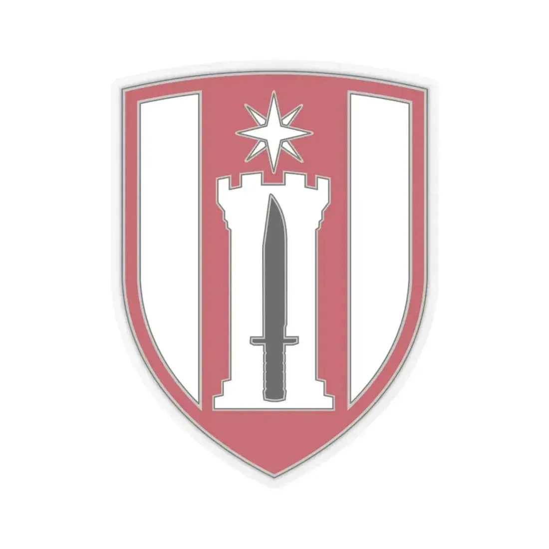 372 Engineer Brigade (U.S. Army) STICKER Vinyl Kiss-Cut Decal 4 Inch Transparent - The Sticker Space