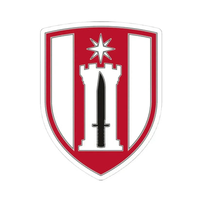 372 Engineer Brigade (U.S. Army) STICKER Vinyl Kiss-Cut Decal 4 Inch White - The Sticker Space