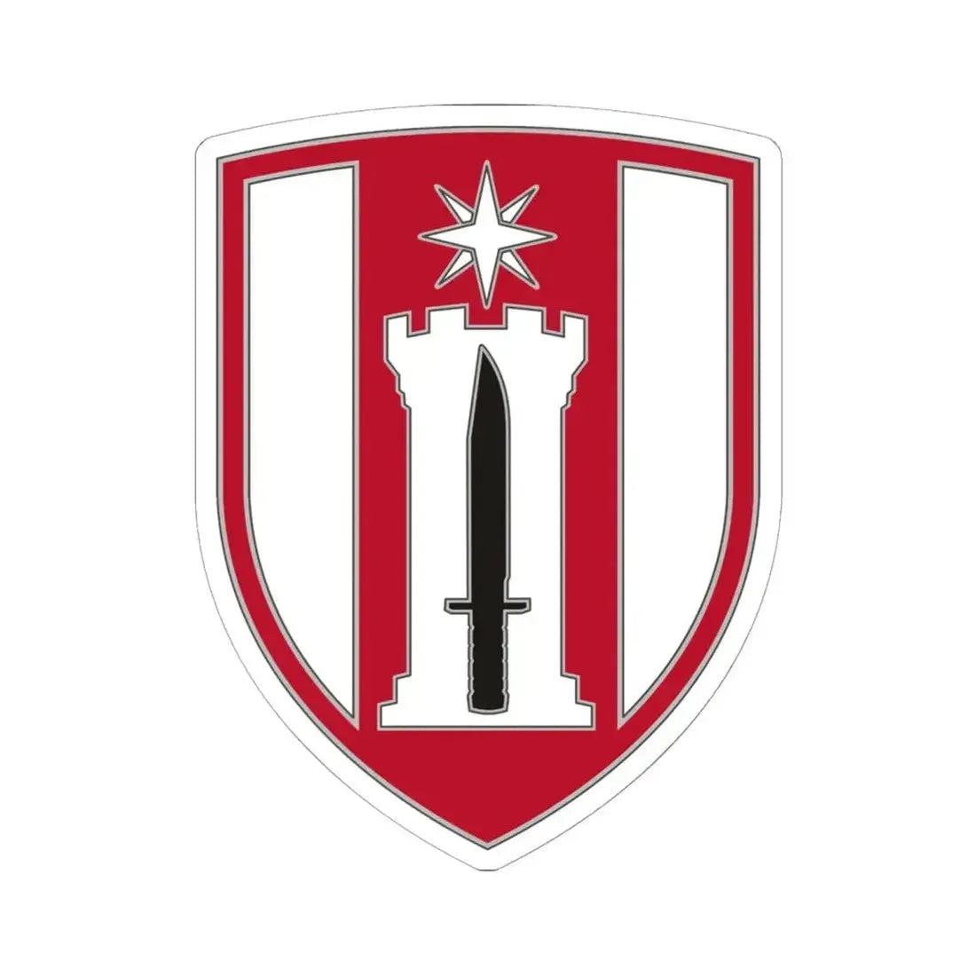 372 Engineer Brigade (U.S. Army) STICKER Vinyl Kiss-Cut Decal 6 Inch White - The Sticker Space
