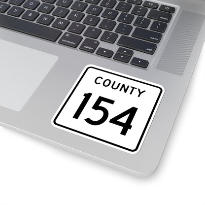 County 154 square (Minnesota) (Road Sign) STICKER Vinyl Kiss-Cut Decal