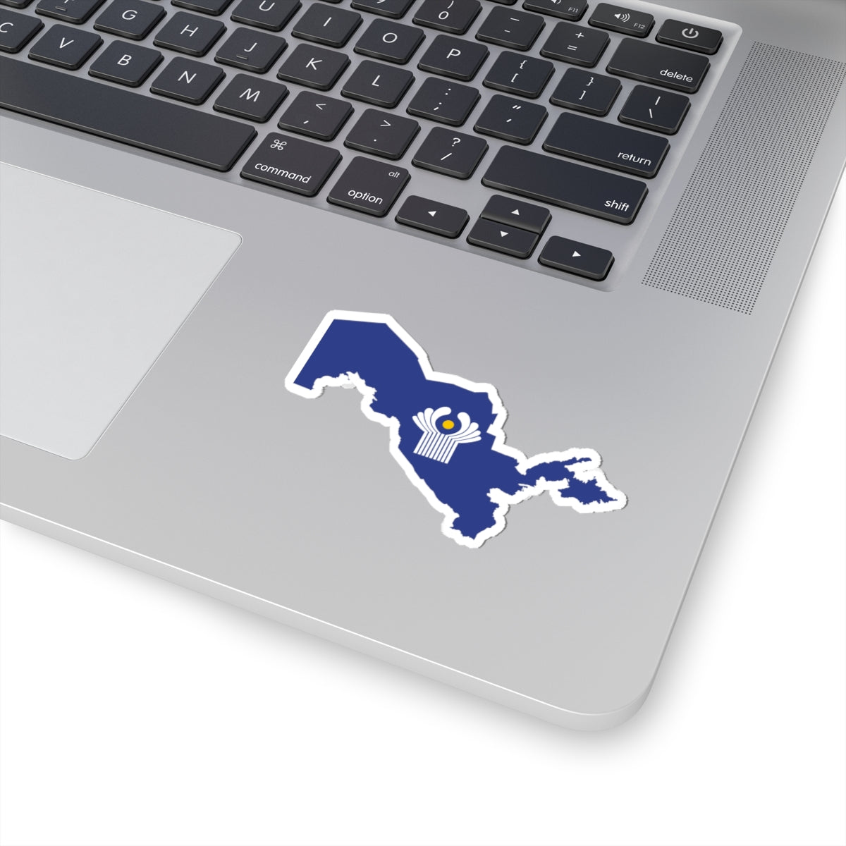 Flag-map of Uzbekistan CIS (Uzbekistan) STICKER Vinyl Kiss-Cut Decal