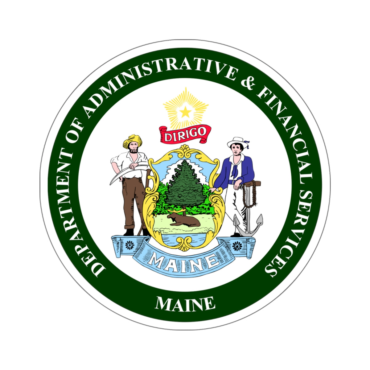 Maine Department of Administrative and Financial Services - STICKER Vinyl Kiss-Cut Decal