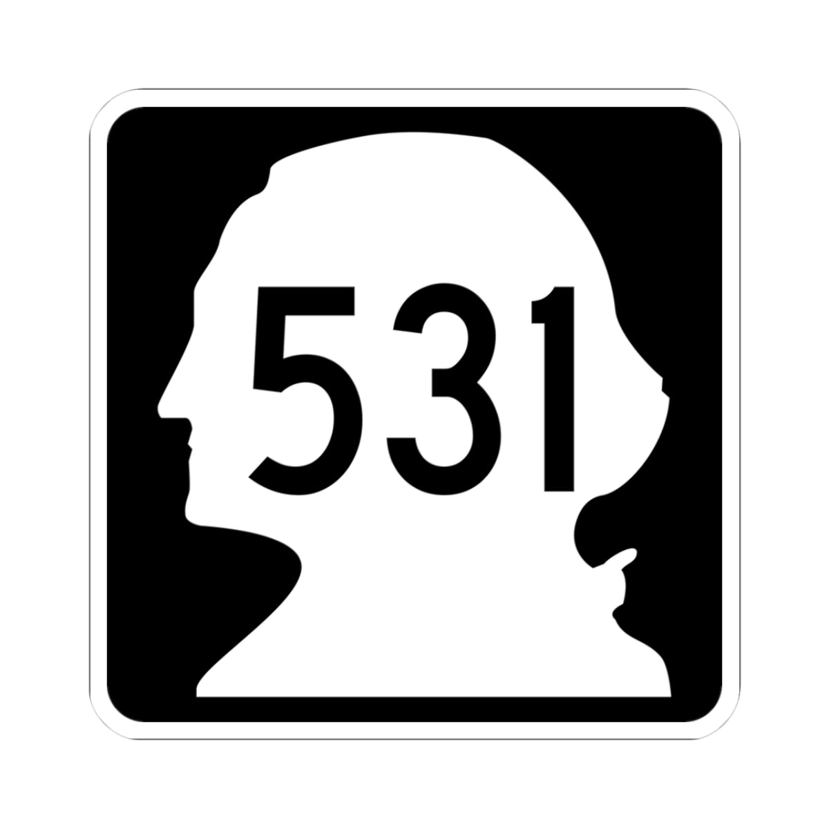 WA-531 (Washington) (Road Sign) STICKER Vinyl Kiss-Cut Decal