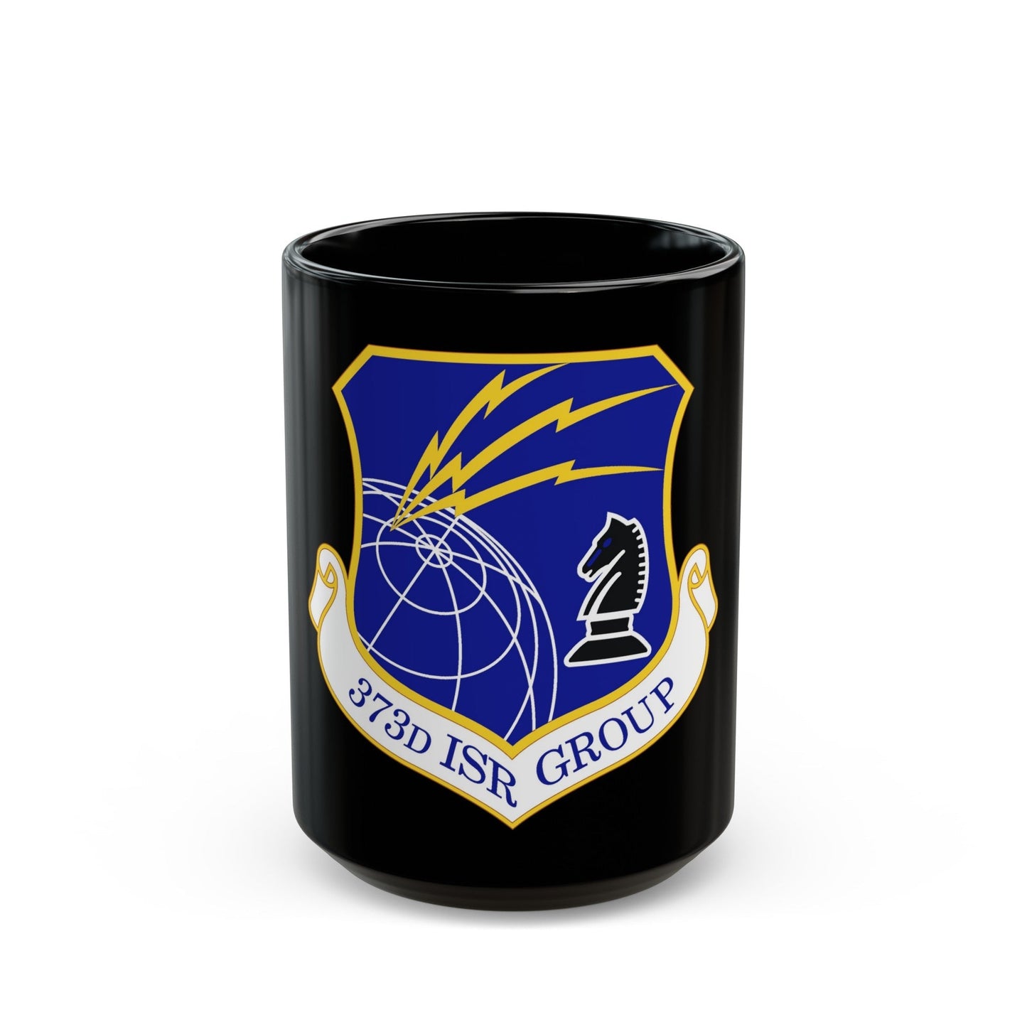 373 Intelligence Surveillance and Reconnaissance Group AFISRA (U.S. Air Force) Black Coffee Mug-15oz-The Sticker Space