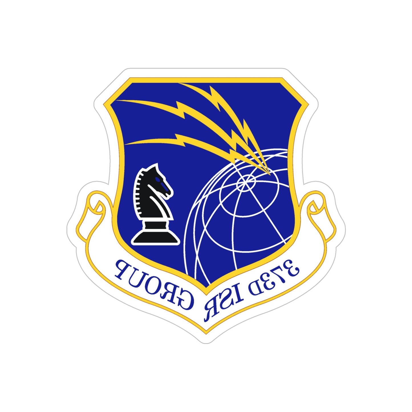 373 Intelligence Surveillance and Reconnaissance Group AFISRA (U.S. Air Force) REVERSE PRINT Transparent STICKER-6" × 6"-The Sticker Space