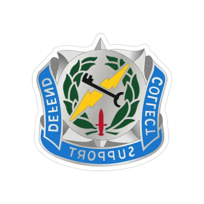 373 Military Intelligence Battalion (U.S. Army) REVERSE PRINT Transparent Die-Cut STICKER 3 Inch Die-Cut Transparent - The Sticker Space