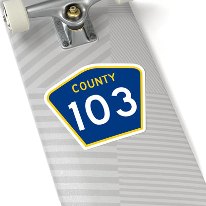 County 103 MN (Minnesota) (Road Sign) STICKER Vinyl Kiss-Cut Decal