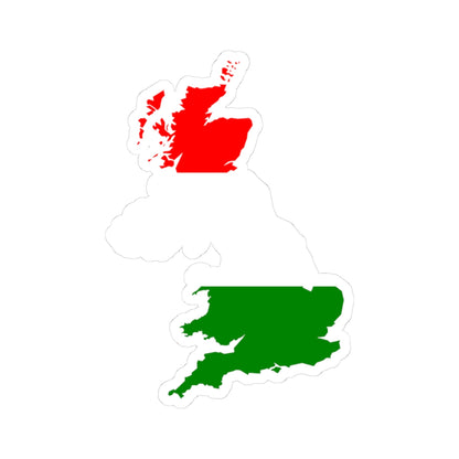United Kingdom with British Republican flag (United Kingdom) STICKER Vinyl Kiss-Cut Decal