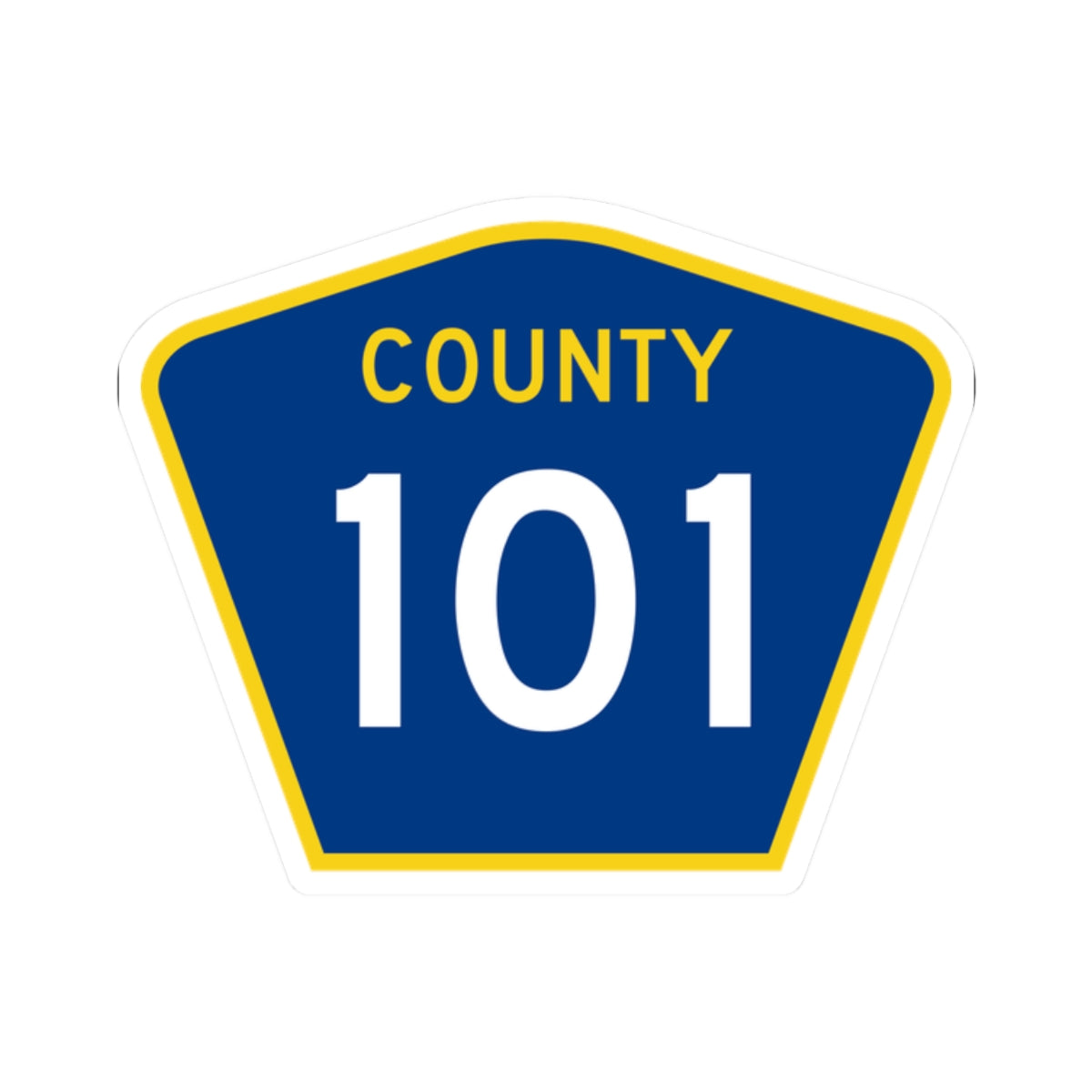 County 101 MN (Minnesota) (Road Sign) STICKER Vinyl Kiss-Cut Decal
