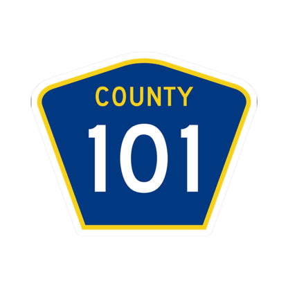 County 101 MN (Minnesota) (Road Sign) STICKER Vinyl Kiss-Cut Decal