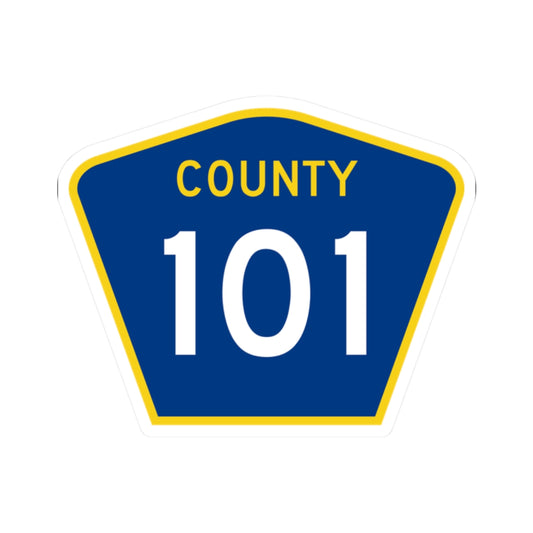 County 101 MN (Minnesota) (Road Sign) STICKER Vinyl Kiss-Cut Decal