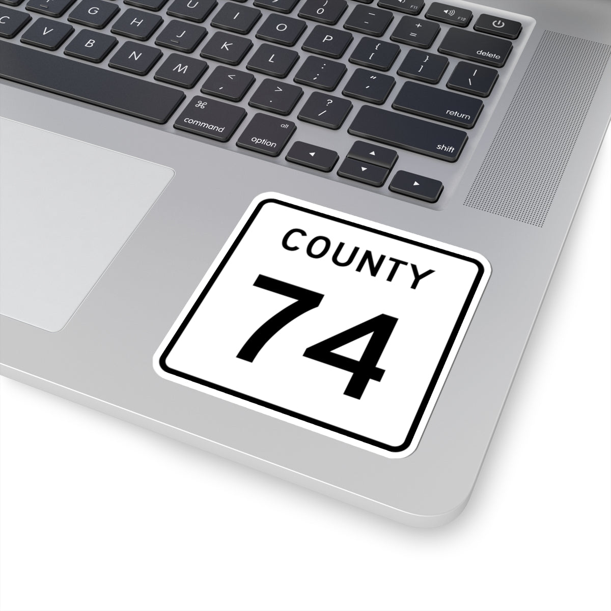 County 74 square (Minnesota) (Road Sign) STICKER Vinyl Kiss-Cut Decal