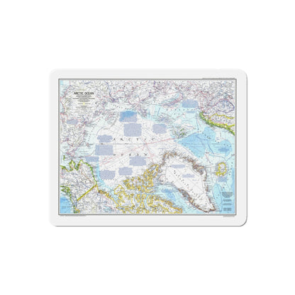 Arctic Ocean (1983) (Map) Refrigerator Magnet-6 Inch-Die-Cut-1 pc-The Sticker Space