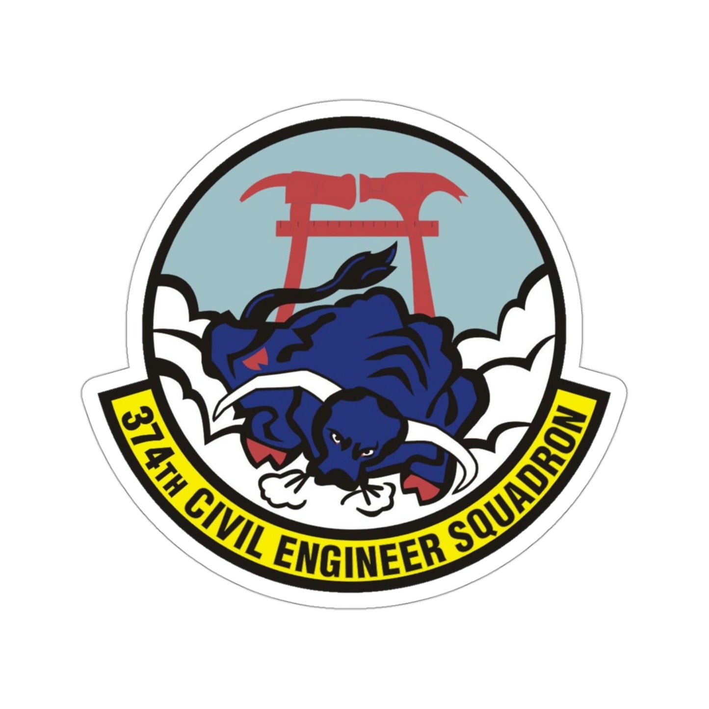 374 Civil Engineer Squadron PACAF (U.S. Air Force) STICKER Vinyl Die-Cut Decal-3 Inch-The Sticker Space