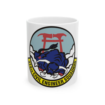 374 Civil Engineer Squadron PACAF (U.S. Air Force) White Coffee Mug-11oz-The Sticker Space