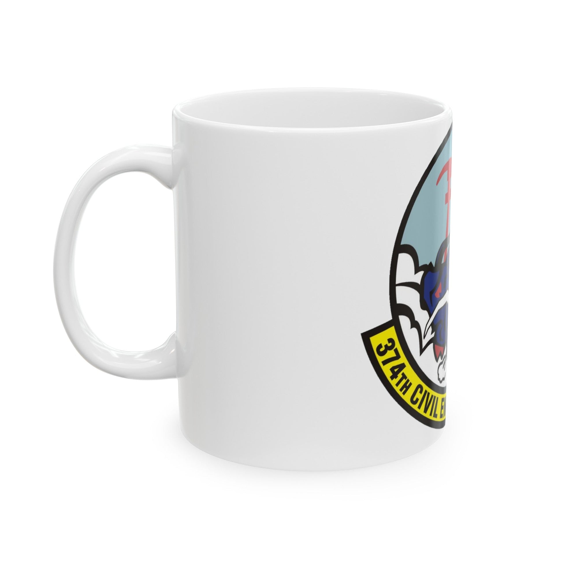 374 Civil Engineer Squadron PACAF (U.S. Air Force) White Coffee Mug-The Sticker Space