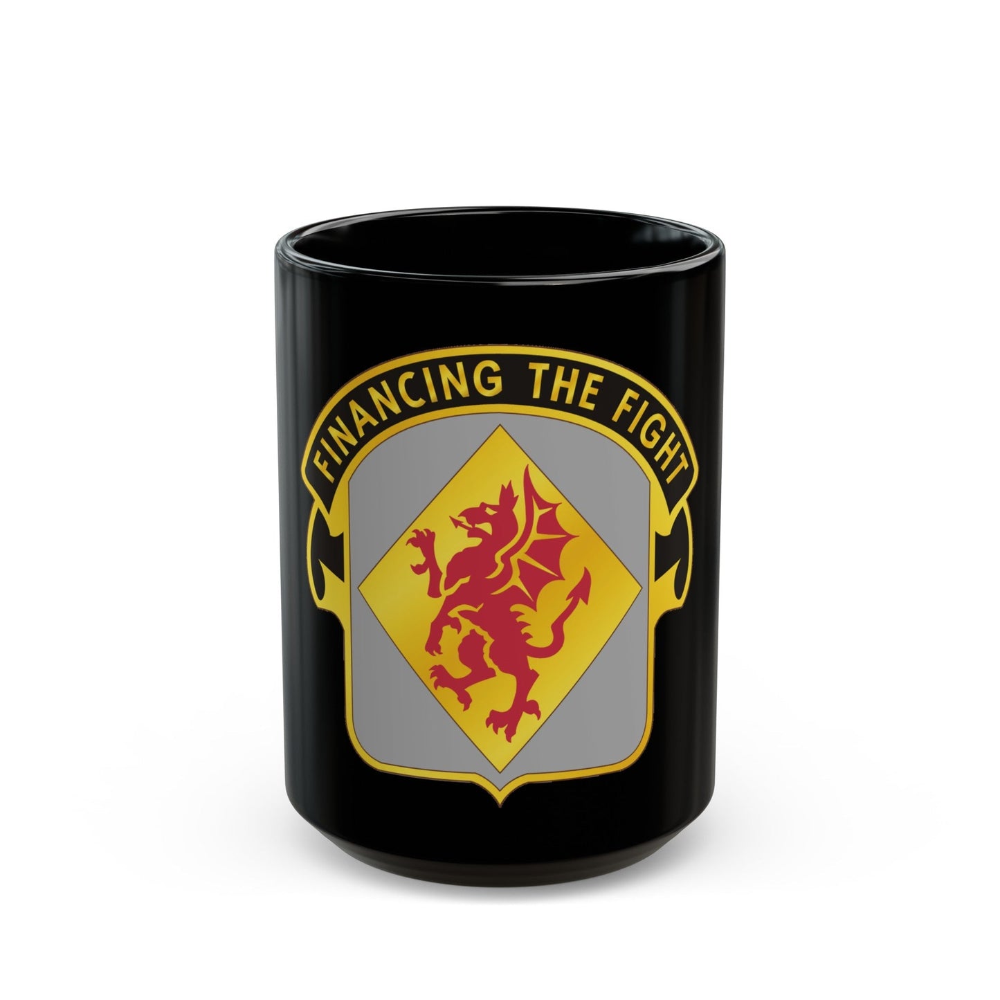 374 Finance Battalion (U.S. Army) Black Coffee Mug-15oz-The Sticker Space