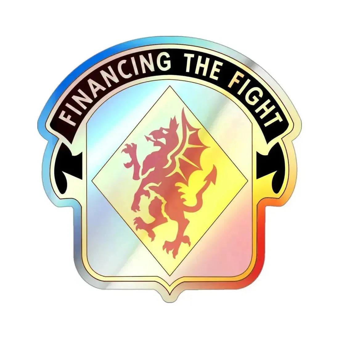 374 Finance Battalion (U.S. Army) Holographic STICKER Die-Cut Vinyl Decal 3 Inch Holographic - The Sticker Space