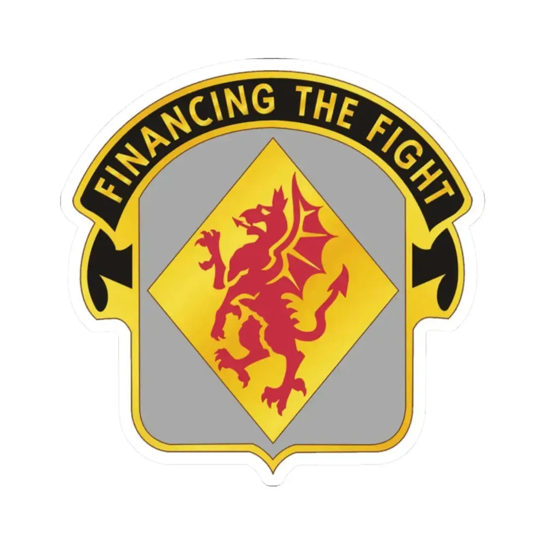 374 Finance Battalion (U.S. Army) STICKER Vinyl Kiss-Cut Decal 2 Inch White - The Sticker Space