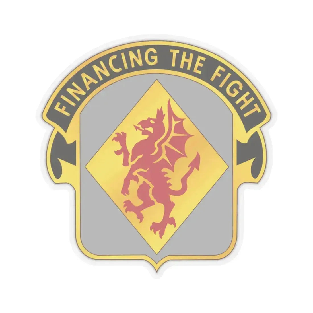 374 Finance Battalion (U.S. Army) STICKER Vinyl Kiss-Cut Decal 6 Inch Transparent - The Sticker Space