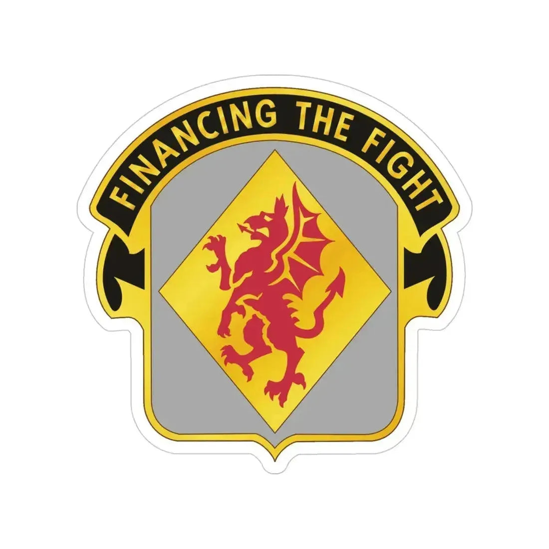 374 Finance Battalion (U.S. Army) Transparent STICKER Die-Cut Vinyl Decal 4 Inch - The Sticker Space