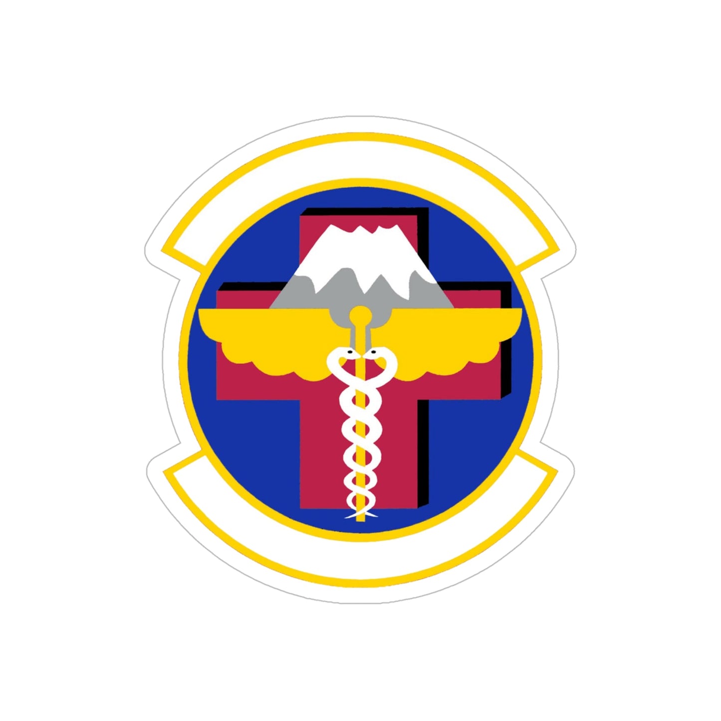 374 Healthcare Operations Squadron (U.S. Air Force) REVERSE PRINT Transparent STICKER-6" × 6"-The Sticker Space